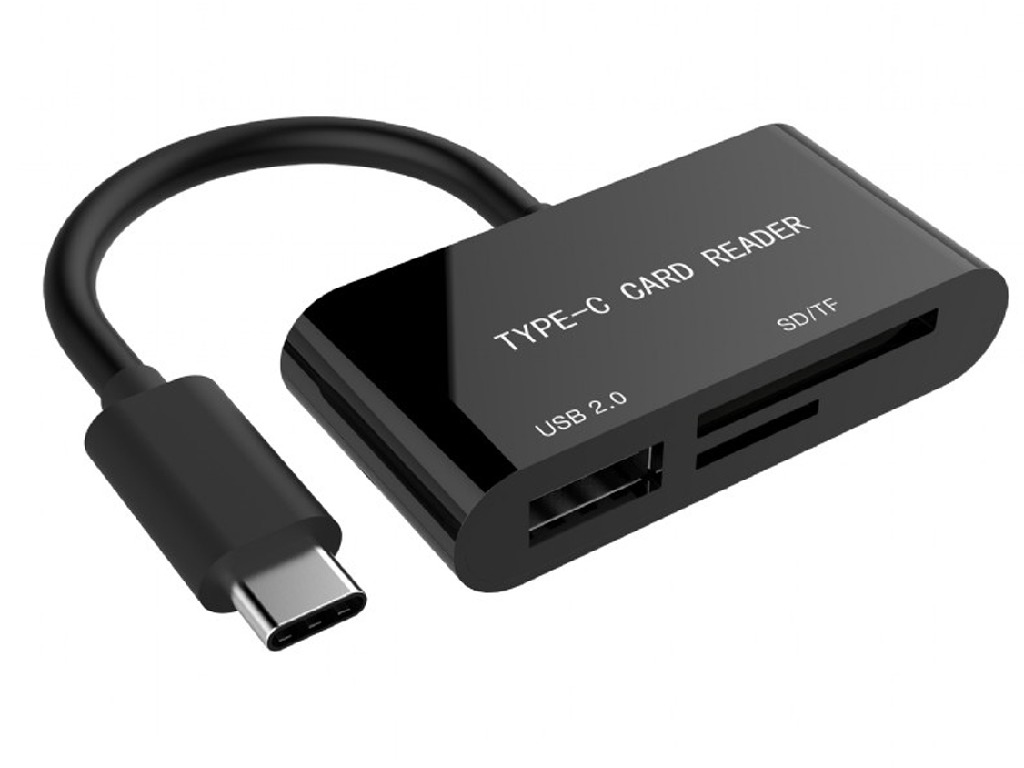 Type-C Card Reader USB,SD, TF (microSD) Gembird "UHB-CR3-02"