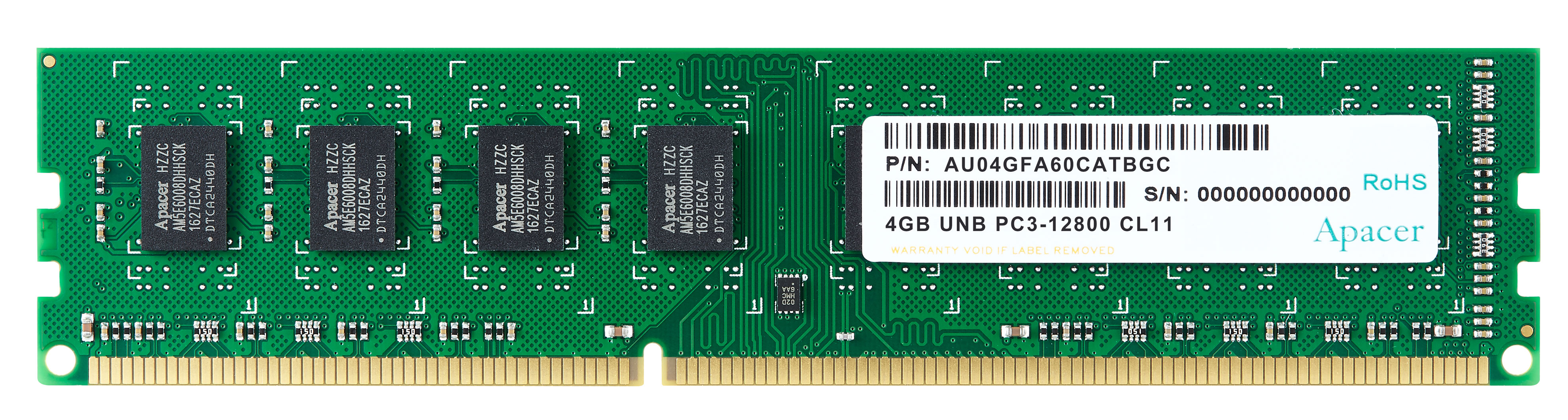 .4GB DDR3- 1600MHz   Apacer PC12800, CL11, 1.35V